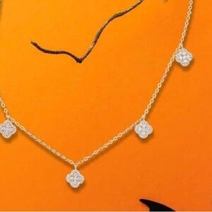 Park Lane *Retired* Lucille BNIB Gold and cz Quatrefoil Pendant Necklace